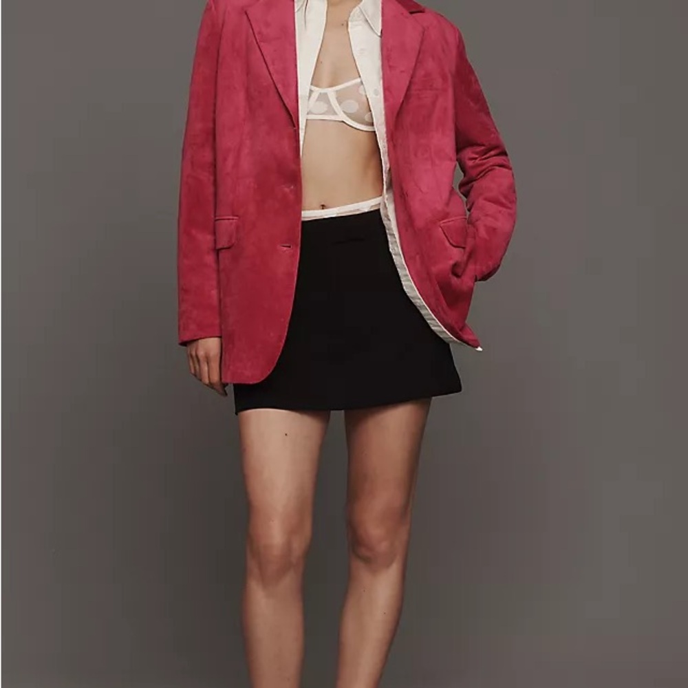 Anthropologie Dolan Left Coast Faux-Suede Boyfriend Blazer